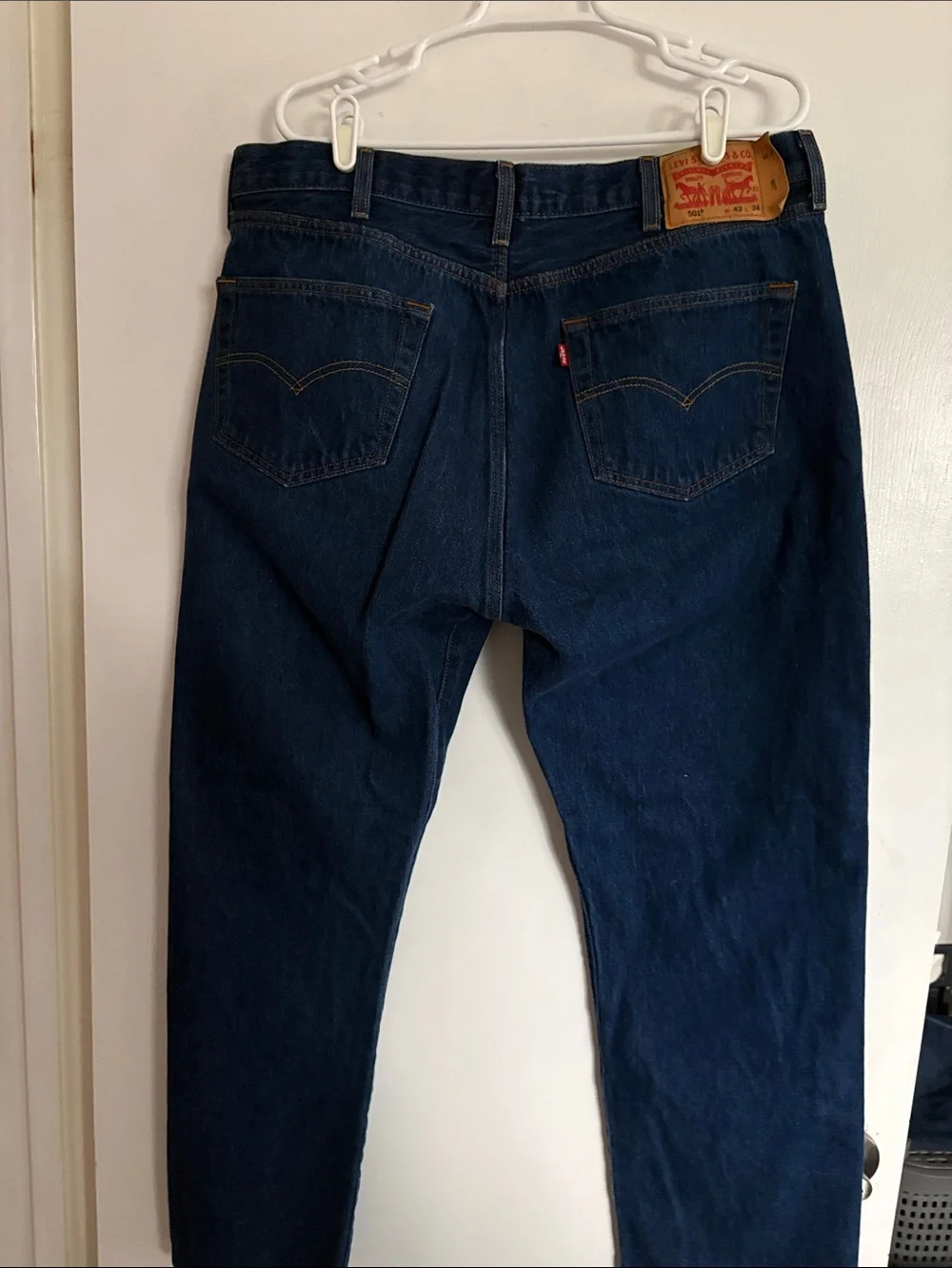 Levi's Men’s Straight Dark Blue Denim Jeans
